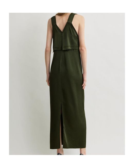 Totême Green Totême V-Neck Slip Dress