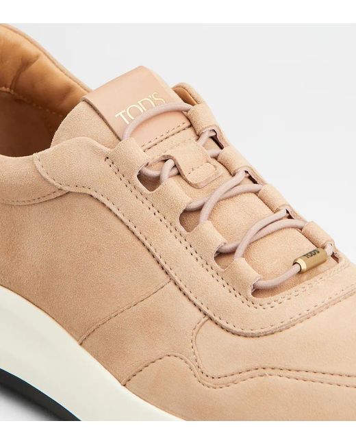 Tod's Natural Lace-Up Sneakers