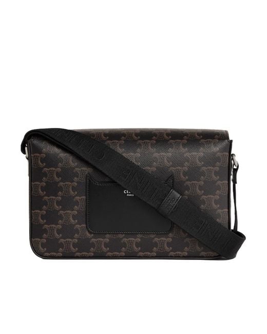 Céline Black Flap Messenger for men