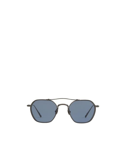 Matsuda Blue Oval-Frame Sunglasses for men