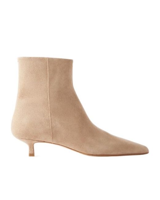 Aeyde Natural Suede Ankle Boots
