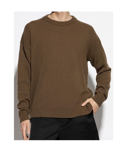 Jil Sander Green Crewneck Knitted Jumper for men