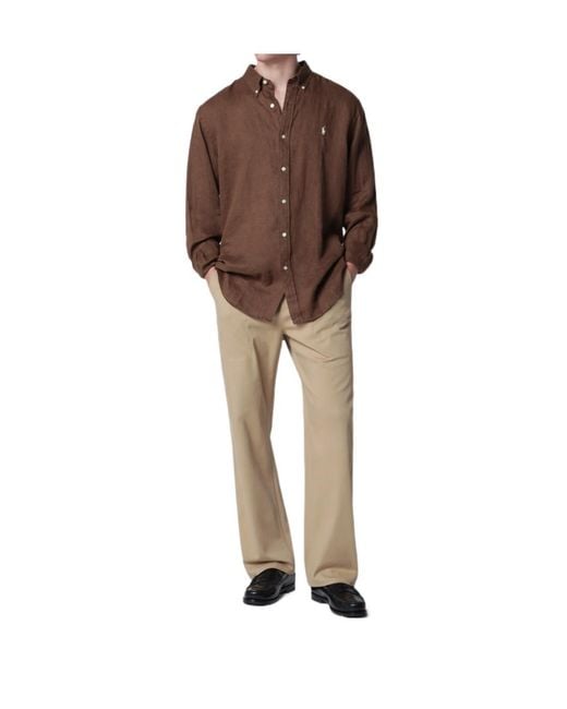 Entire studios Brown Casual Pants With Belt Loops for men