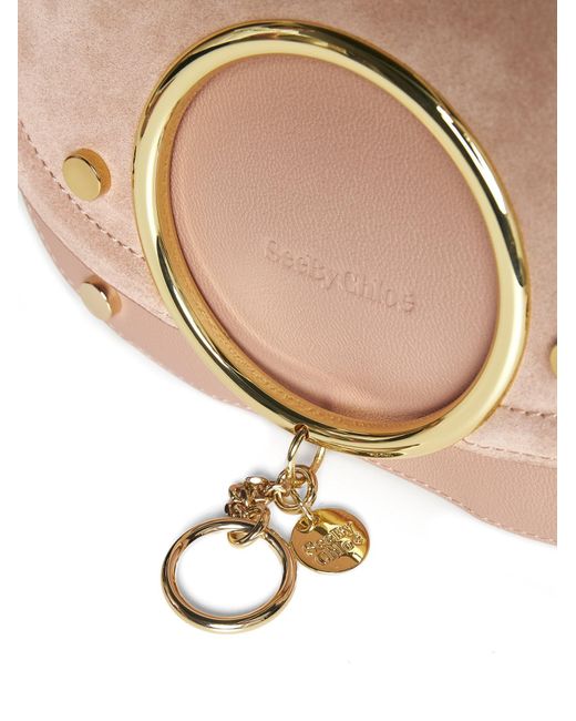 See By Chloé Pink See By Chloé Mara Logo-Debossed Shoulder Bag