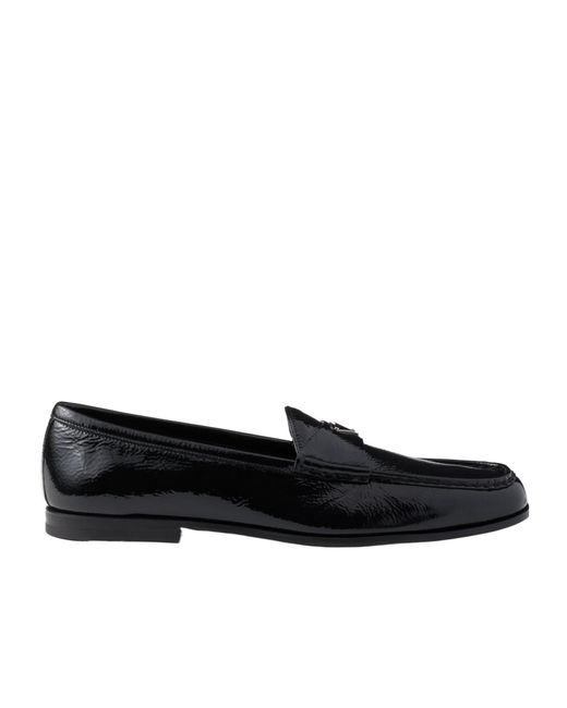 Prada Black Naplak Slip-On Loafers for men