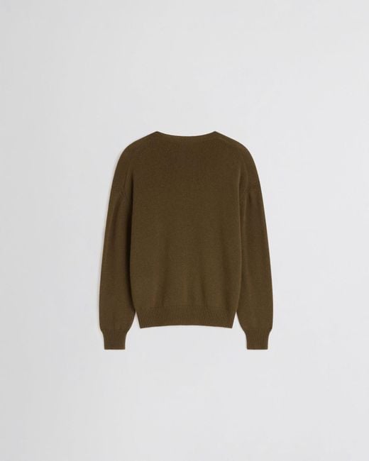 Phoebe Philo Green Cashmere Crew-Neck Sweater