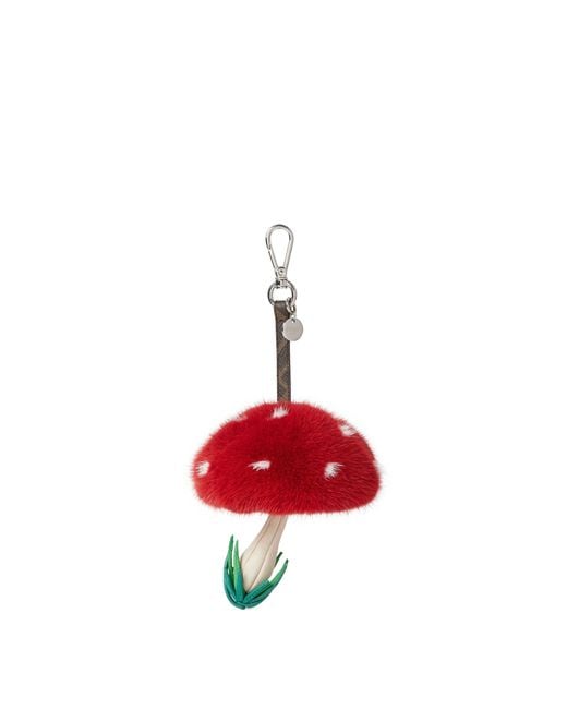 Fendi Red Mushroom Charm for men