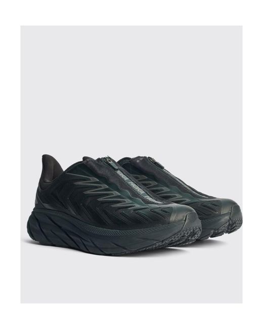 Hoka One One Black Low-Top Sports Shoes for men