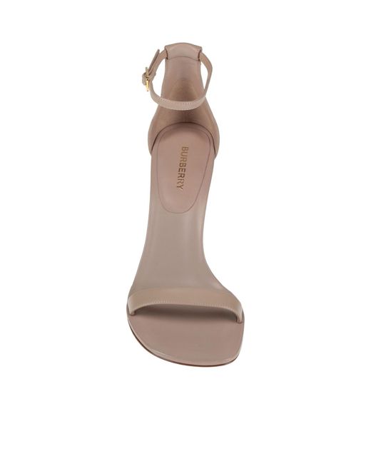 Burberry White Strap High Heel Sandals