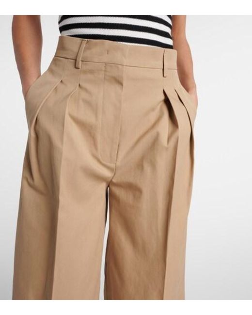 Altuzarra Natural High-Rise Cotton Wide-Leg Pants