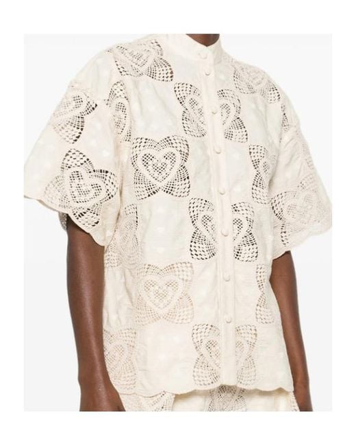 Zimmermann White Wanderlust Buttoned Shirt