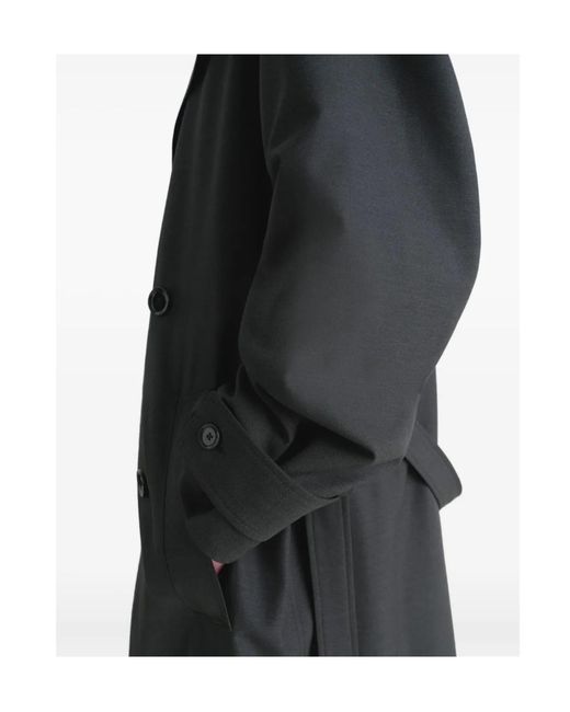 Lemaire Black Trench Coat Whith Detachable Lining