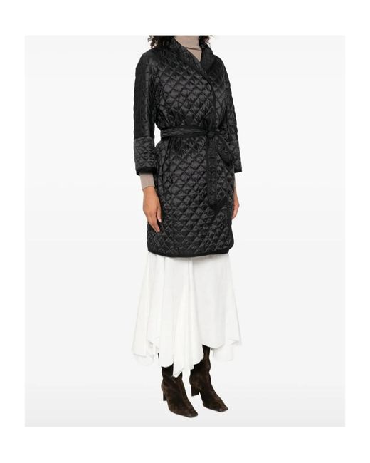 Max Mara Black Arianna Quilted Coat