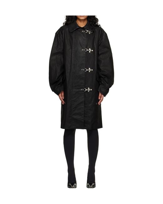 Vetements Black Fireman Hooks Coat for men