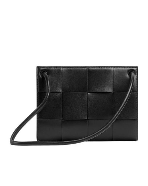 Bottega Veneta Black Mini Cassette Shoulder Bag