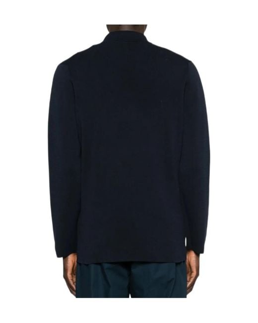 Lardini Black Double-Breasted Pocketed Cardigan for men