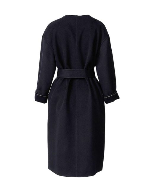Fabiana Filippi Blue Long-Sleeved Coat