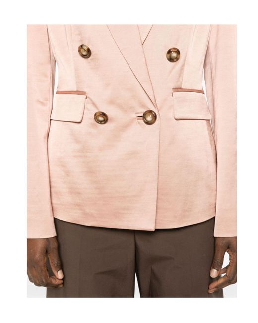 Pinko Pink Long-Sleeved Double Breasted Jacket