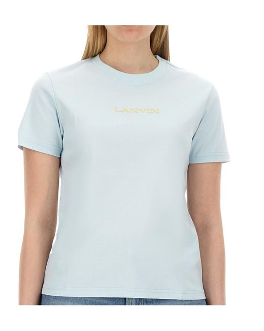Lanvin Blue Crewneck Short-Sleeved T-Shirt