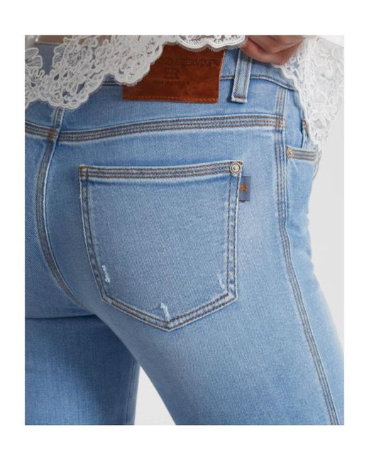Ermanno Scervino Blue Faded Skinny Jeans