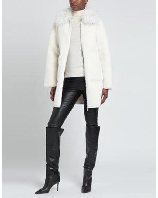 MAX&Co. White Versatile Solid Color Fleece Coat