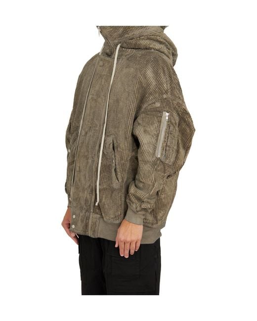 Rick Owens Natural Long-Sleeved Pilot Jacket for men