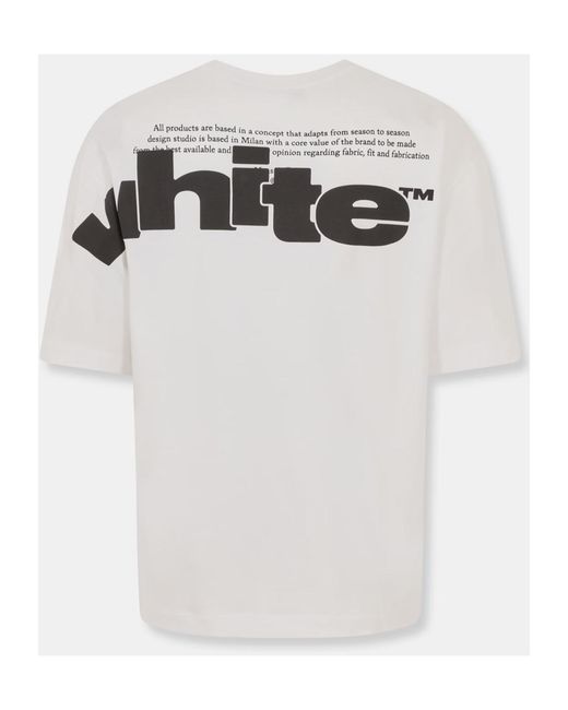 Off-White c/o Virgil Abloh White Logo Crew Neck T-Shirt for men