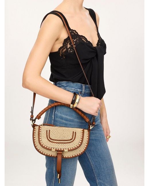 Chloé Brown Mini Marcie Shoulder Bag