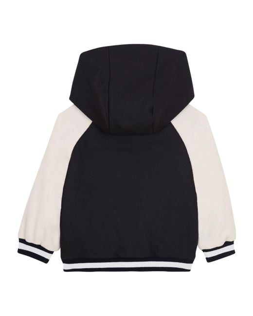 Balmain Black Two-Tone Hooded Jacket