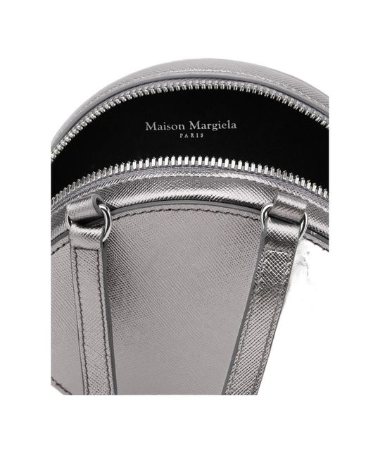 Maison Margiela Gray Circle Mini Leather Bag