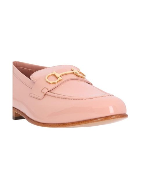 Ferragamo Pink Round Toe Loafers