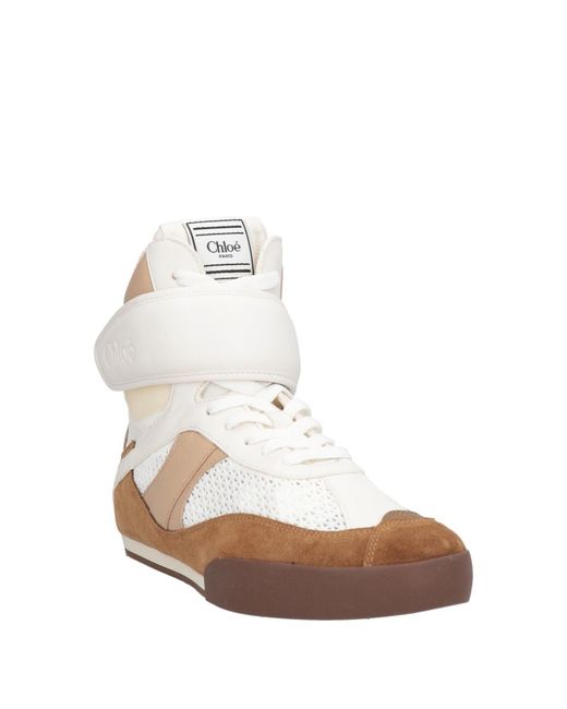 Chloé White High-Top Casual Shoes