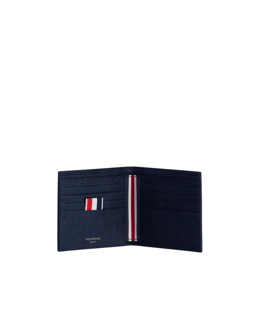 Thom Browne Blue Pebble Textured Bifold Wallet for men