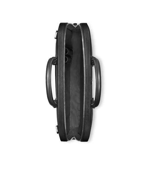 Montblanc Black Logo-Plaque Leather Laptop Bag for men