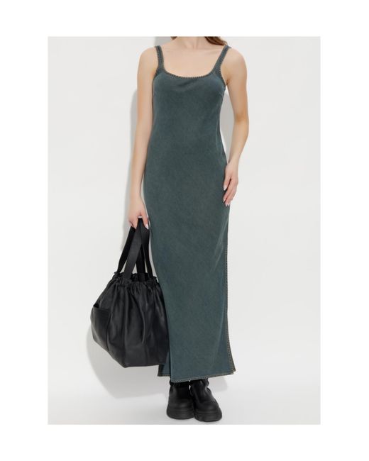 Samsøe & Samsøe Green Sasunna Side-Split Midi Dress