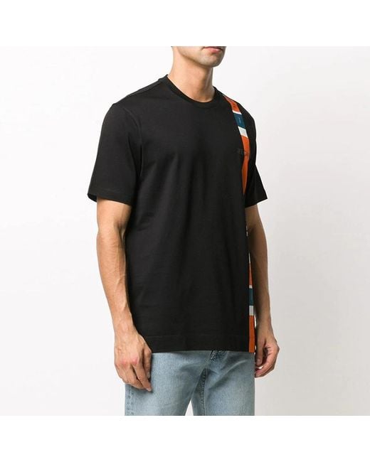 Zegna Black Logo Short-Sleeved T-Shirt for men