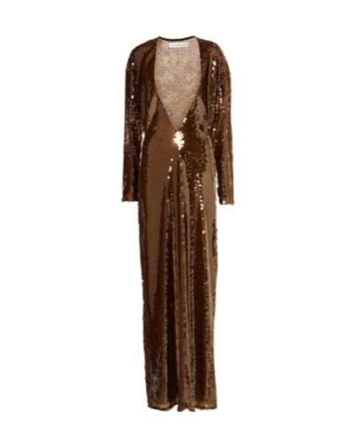 Christopher Esber Brown Long Sleeve Dress