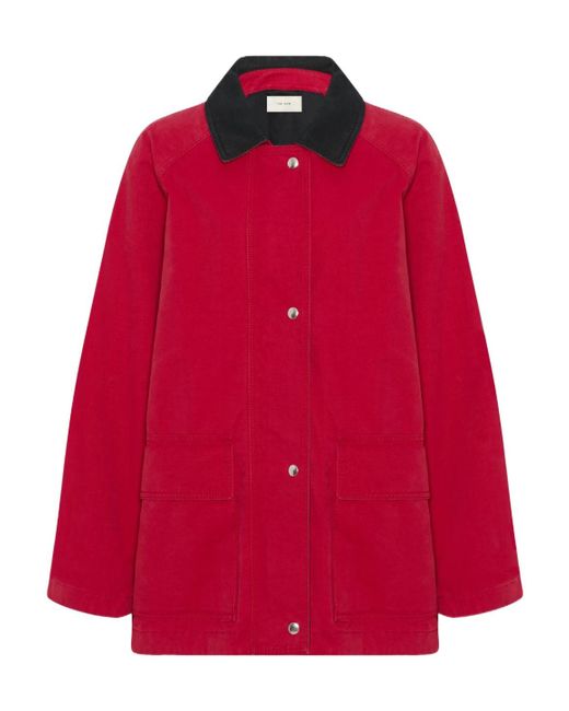 The Row Red Back Yoke Detailed Utility Jacket