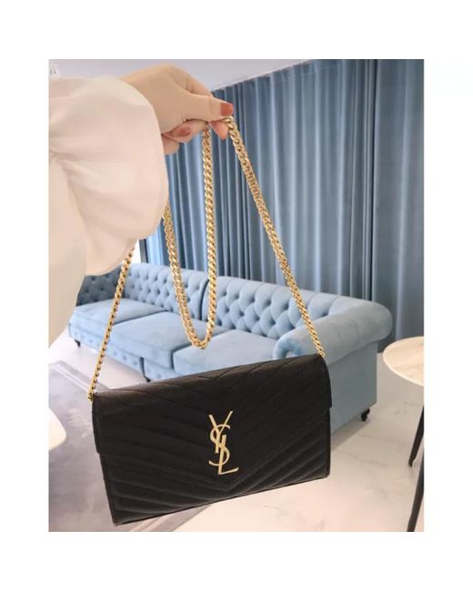 Saint Laurent Black Monogram Wallet