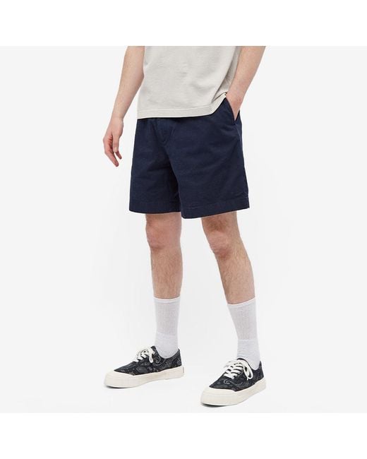 Acne Blue Elasticated-Waist Chino Shorts for men