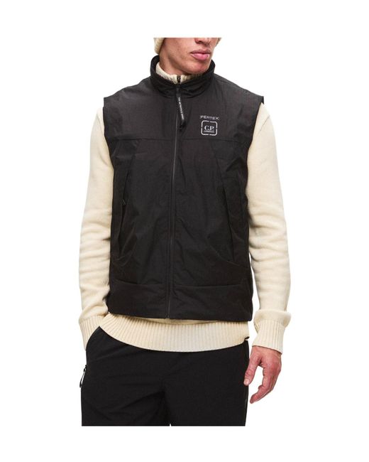 C P Company Black Waterproof Functional Vest for men