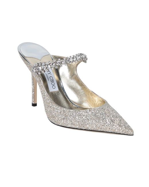 Jimmy Choo White Pointed High-Heeled Sandals