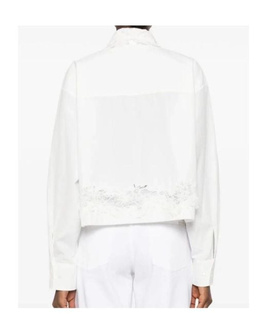 Ermanno Scervino White Lace-Detail Shirt