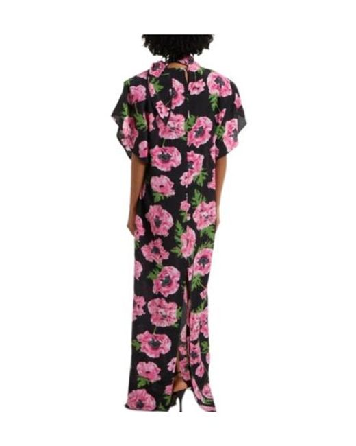Stella McCartney Purple Floral Printed Silk Maxi Dress