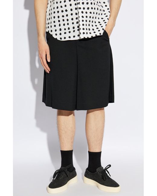 Comme des Garçons Black Waist Belt Shorts for men