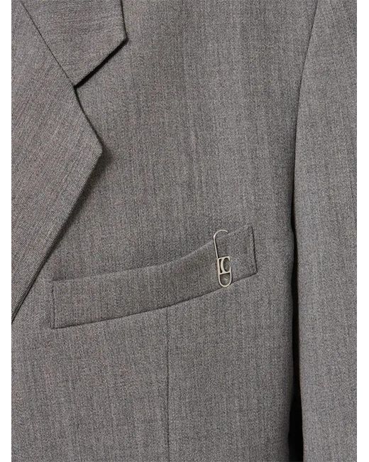 Low Classic Gray Classic Wool Blend Blazer