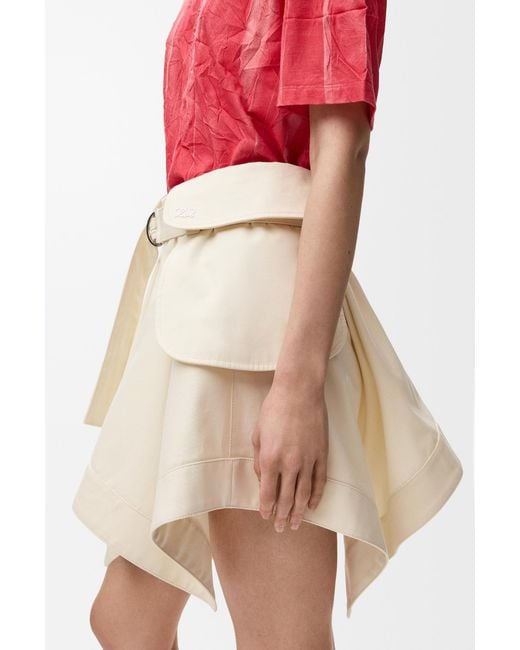 Loewe Natural Cargo Belted Cotton Mini Skirt