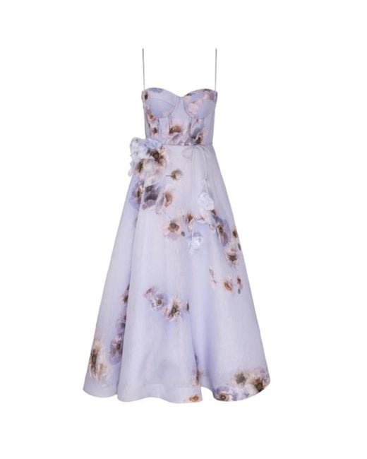 Zimmermann Purple Hypnotic Picnic Dress