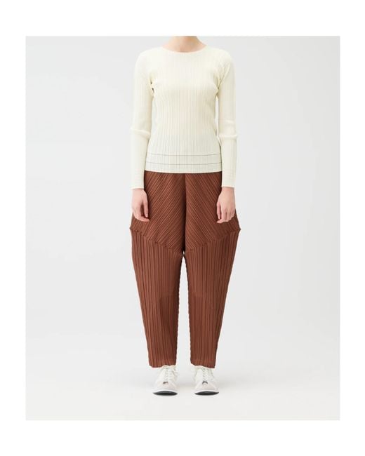 Pleats Please Issey Miyake Yellow Pleats Please Issey Miyake Pleated Top
