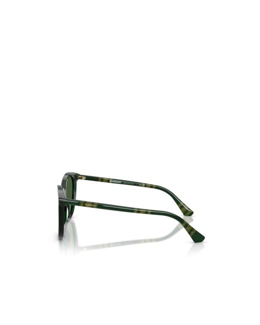 Burberry Green Eyewear Round Frame Sunglasses